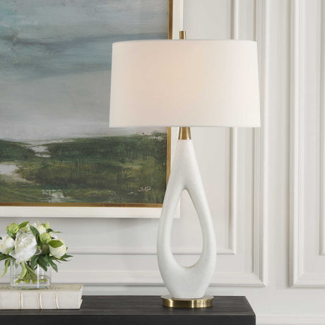 Promenade White Table Lamp by Uttermost - View 2