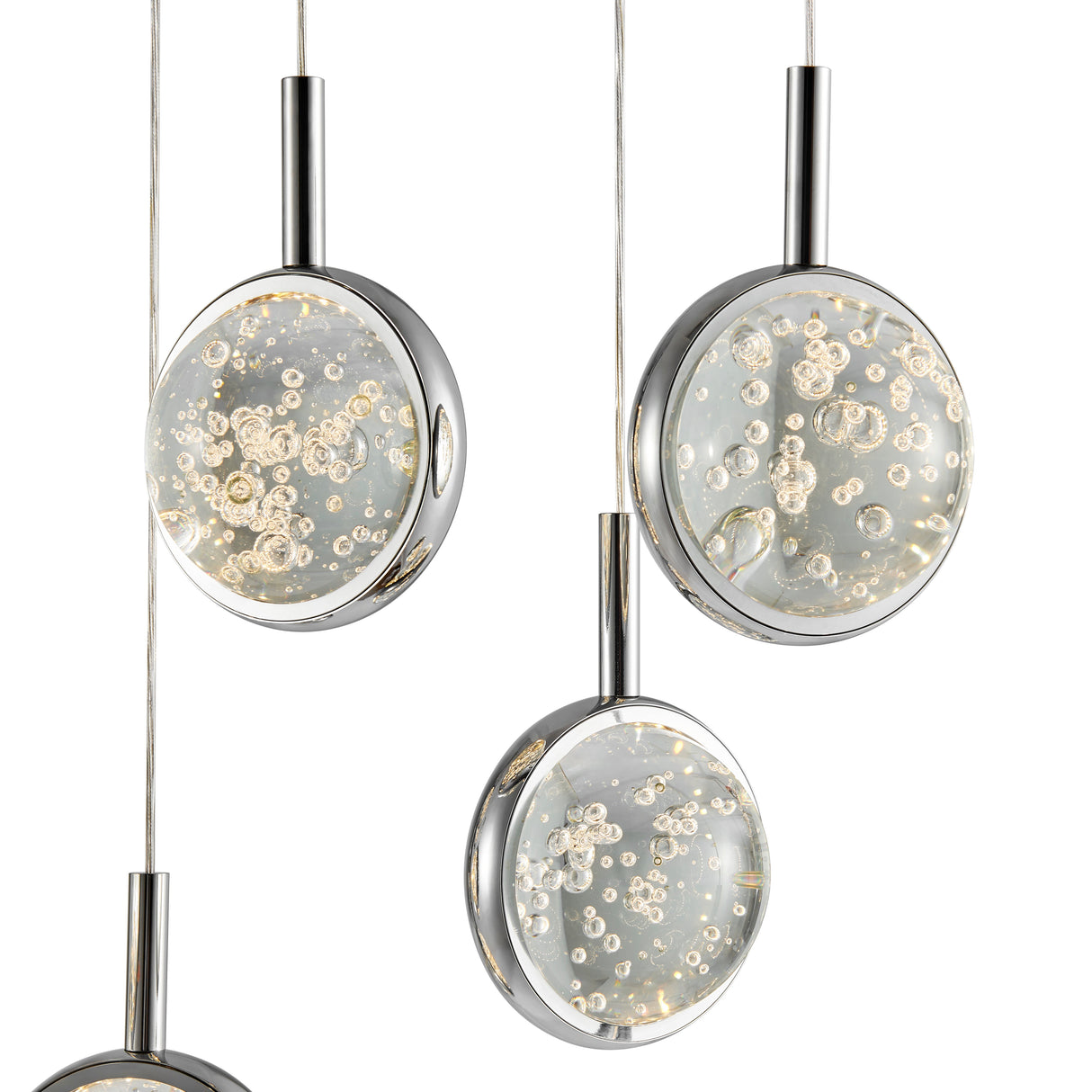 Bubbling Glow Rectangular Chandelier // Chrome  | Finesse - Home Elegance USA