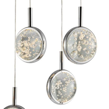 Bubbling Glow Rectangular Chandelier // Chrome  | Finesse - Home Elegance USA