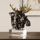 Moose Bust Bronze Sculpture by Uttermost - View 2