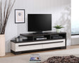 1pc Entertainment Console Modern Design Chalk Ebony Wood Finish Open Shelf Two Spacious Drawers TV Stand - sold by Home Elegance USA