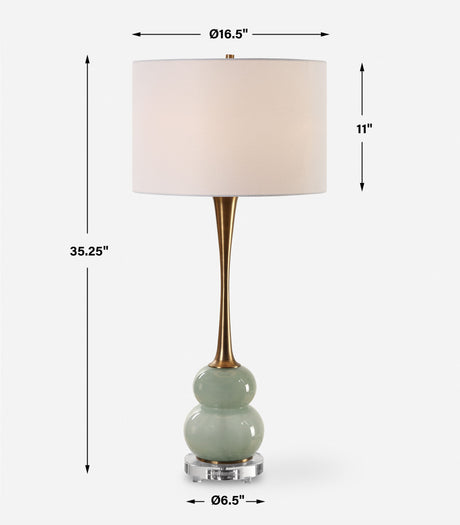 Sanctuary Green Gray Table Lamp by Uttermost - View 8