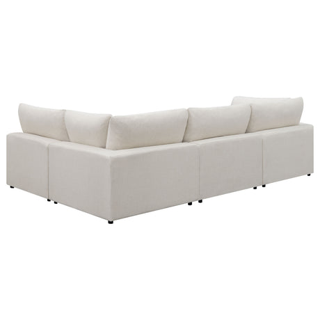 Rhette Beige 4-piece Upholstered Sectional with Reversible Cushions - sold by Home Elegance USA