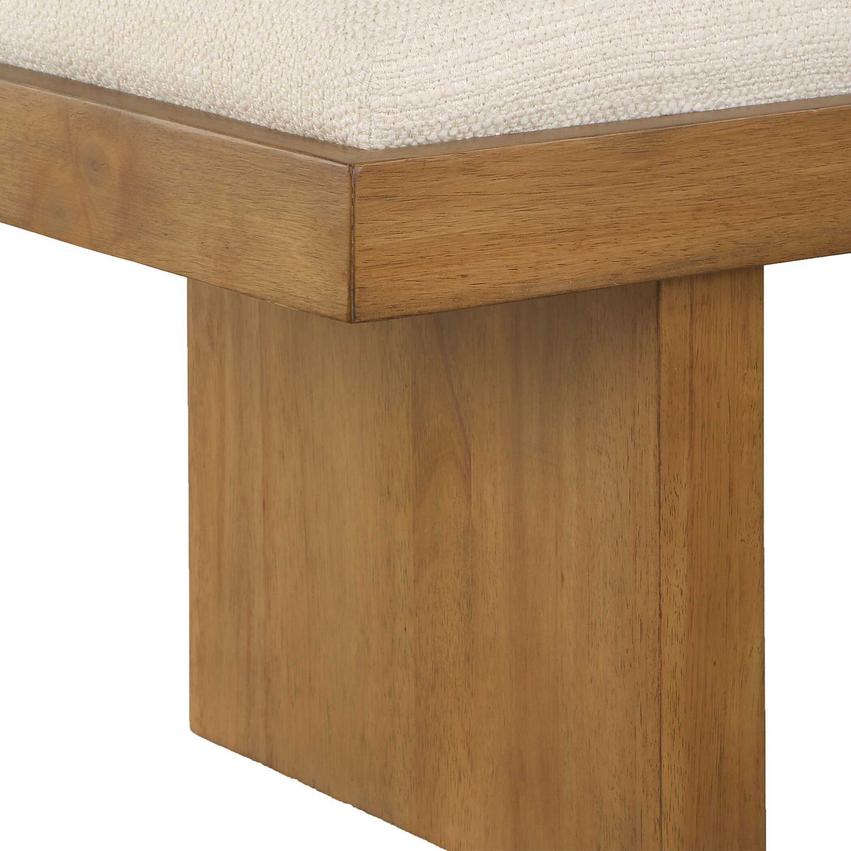 Haden Upholstery Bench - Dark Brown / White by Uttermost - View 7