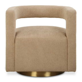 Grounded Modern Swivel Chair - Light Brown by Uttermost - View 1