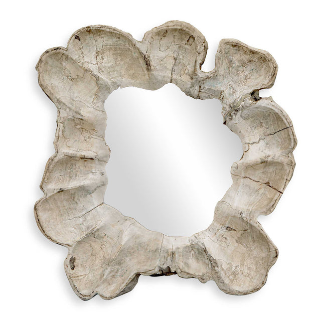 Ariadne Round Mirror Woodtone - Beige by Uttermost - View 1