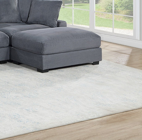 Contemporary Dark Gray 6pc Modular Sectional Set Corduroy Couch LAF & RAF Chairs 2x Armless Chairs 2x Ottomans Living Room Furniture - sold by Home Elegance USA