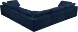 Cozy - Modular Sectional Cloud 5 Piece - Navy - 634Navy - Sec5C - Home Elegance USA - 5