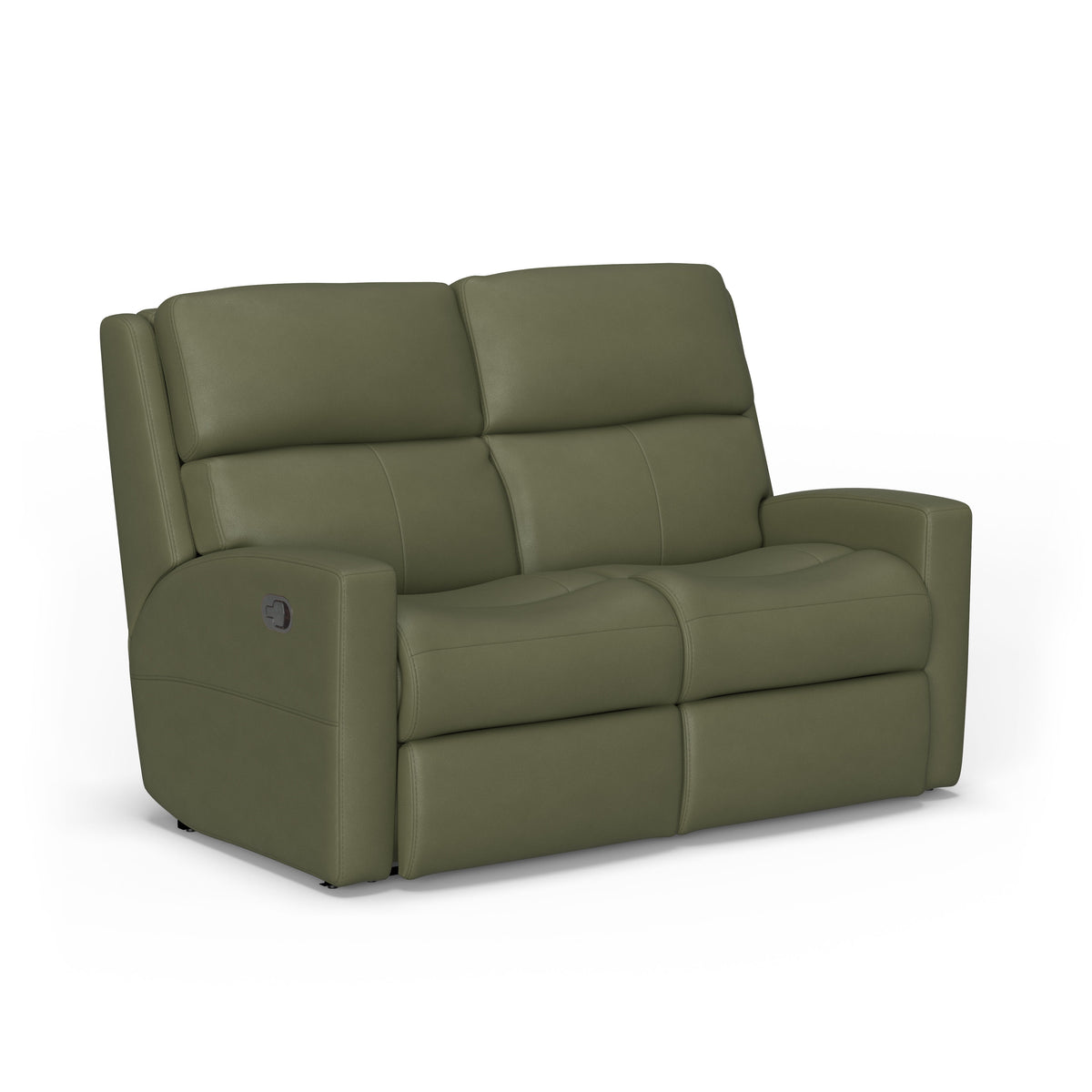 Catalina Transitional Leather Reclining Loveseat | Flexsteel