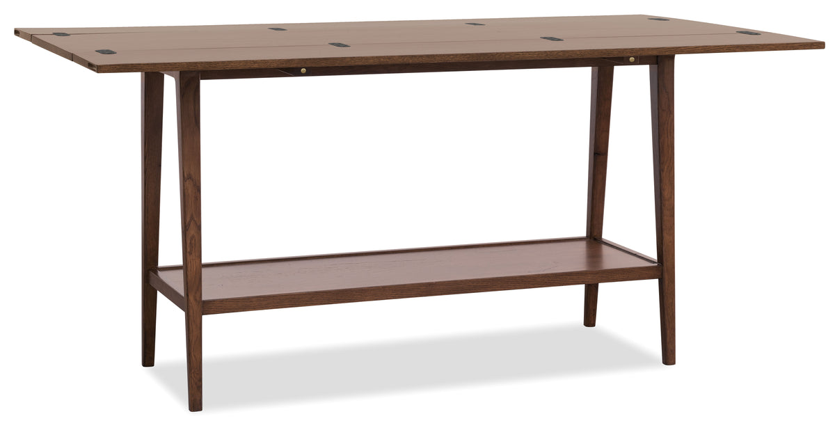 Cashiers Flip-Top Console Table Chestnut - Dark Brown by Hooker Furniture - View 2