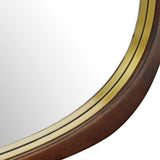 Zachari Asymmetrical Tall Mirror Gold / Woodtone - Dark Brown by Uttermost - View 6