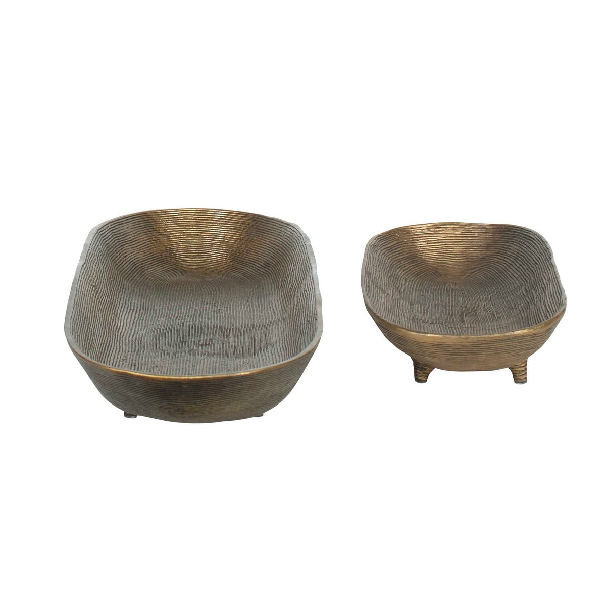 Stratum Oval Bowls (Set of 2) Brass - Bronze by Uttermost - View 4