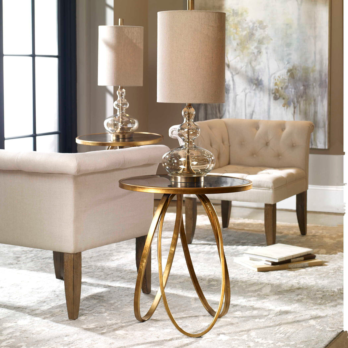 Montrez Side Table - Gold by Uttermost - View 2