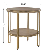 Elise Round Brass Side Table - Bronze by Uttermost - View 5