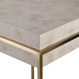 Inda Modern Accent Table Beige & Gold - Beige / Yellow by Uttermost - View 4