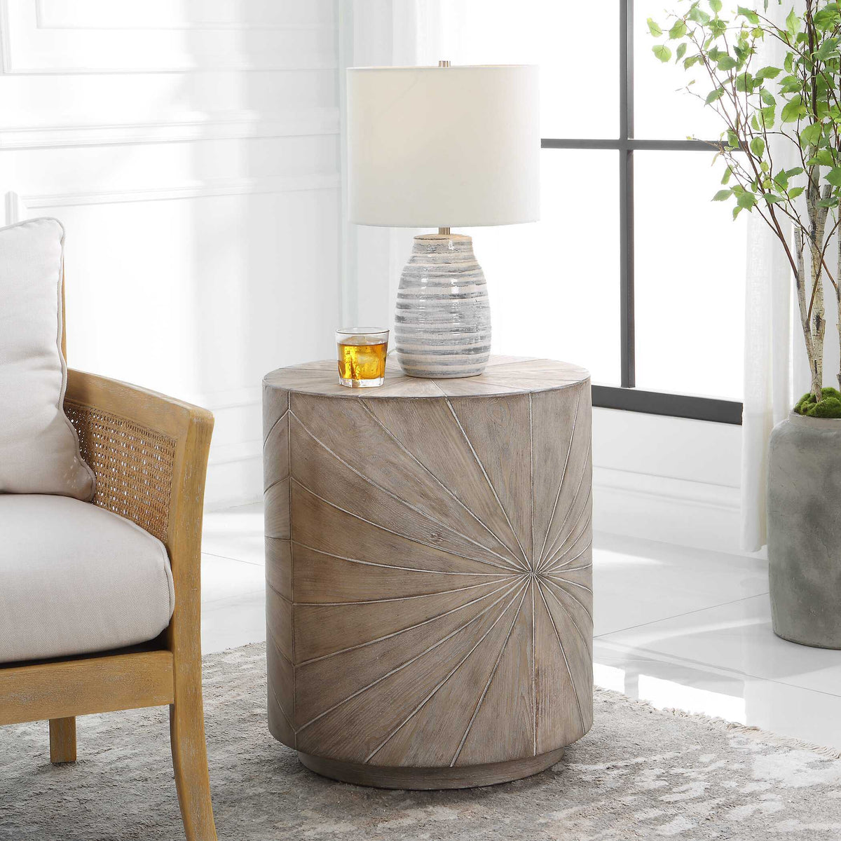 Starshine Wooden Side Table - Dark Gray by Uttermost - View 3