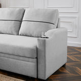 9191 Light gray pull - out storage sofa | Home Elegance USA