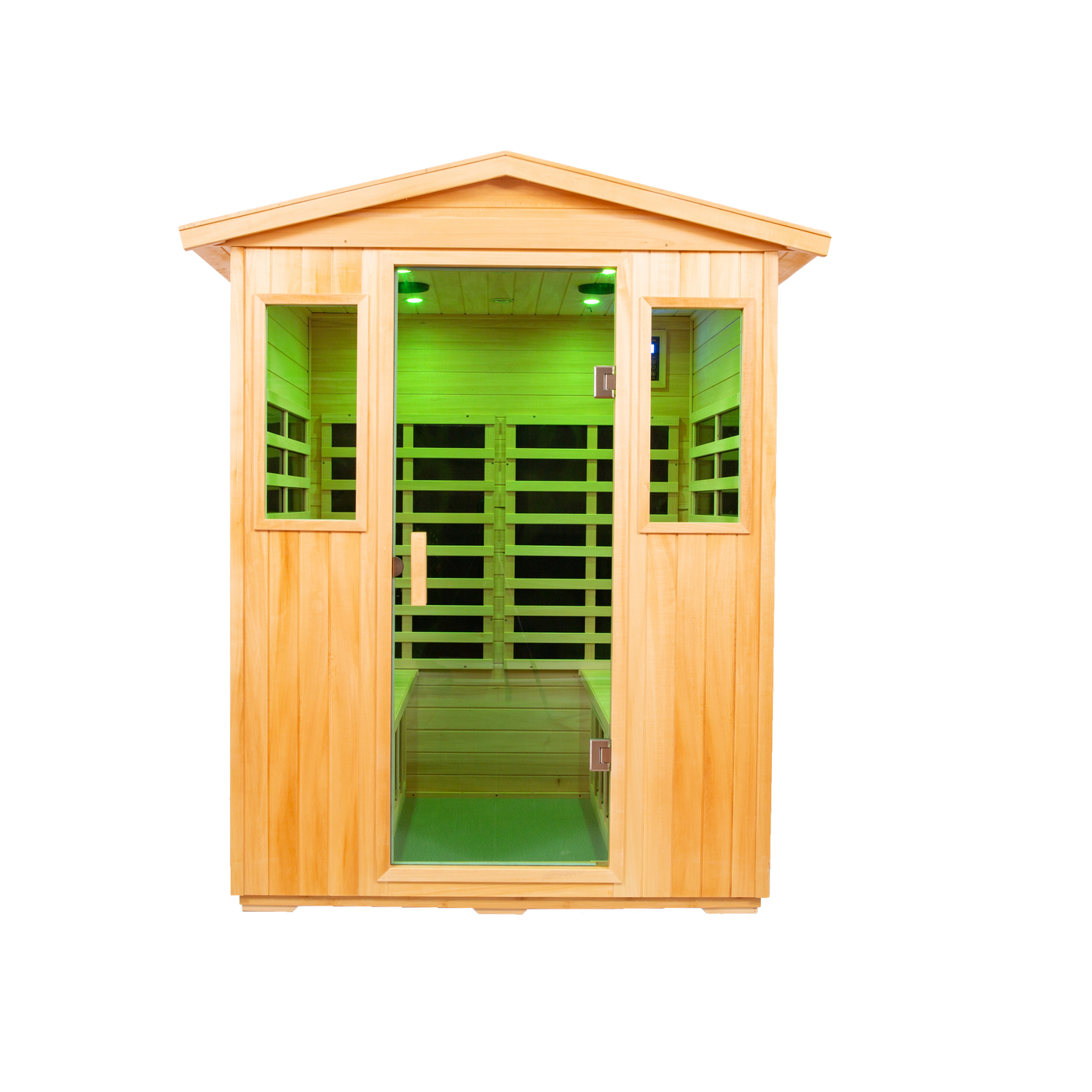 Four person Basswood Far-infrared outdoor sauna room - Home Elegance USA