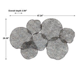 Ripley Metal Leaf Wall Art Silver - Gray by Uttermost - View 6