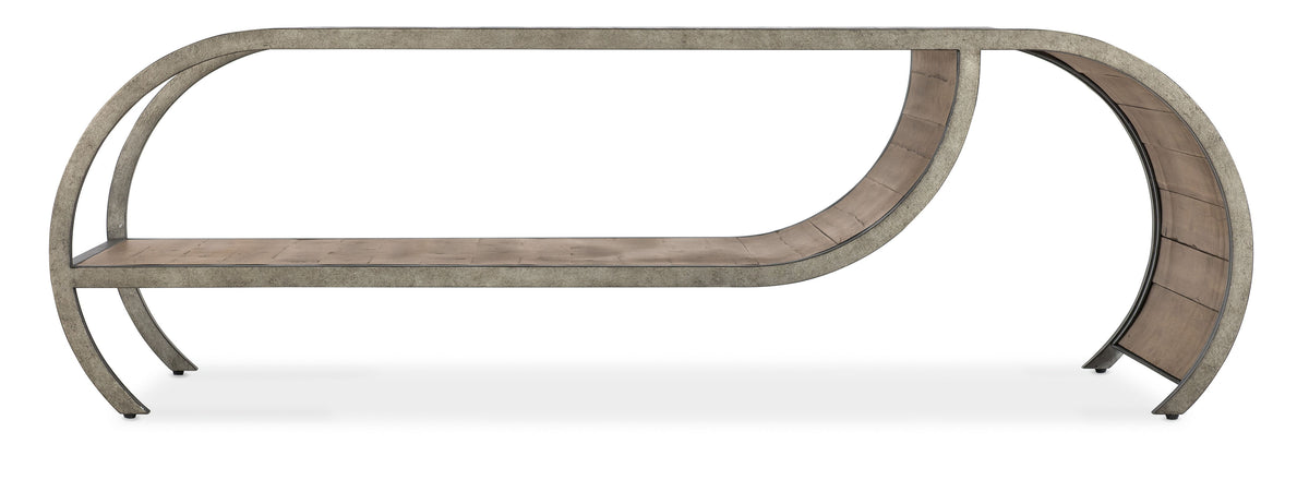Commerce And Market Open Ended Coffee Table - Dark Brown / Gray by Hooker Furniture - View 5
