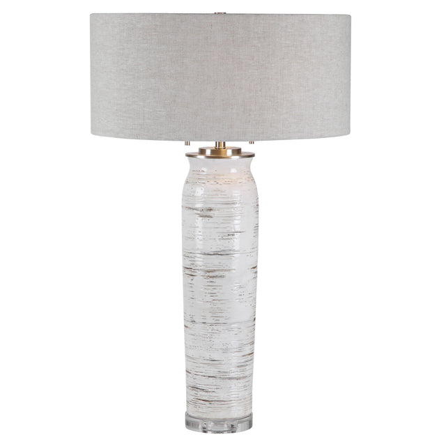 Lenta Table Lamp - White / Silver by Uttermost - View 1