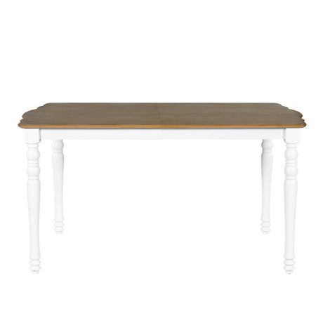 7-Piece Dining Table Set, 60inch to 78inch Extendable Wood Dining Table with Removable Leaf, Kitchen Table Set with 6 Upholstered Side Chair, Dining Table Set for 6 - sold by Home Elegance USA