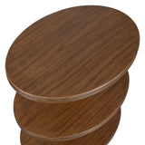 Top Tier Oval Walnut Side Table Woodtone - Dark Brown by Uttermost - View 5
