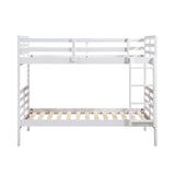 Twin over Twin Bunk Bed 1pc Classic White Finish Youth Bedroom Furniture Durable Wood - sold by Home Elegance USA