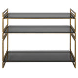 Stacked Up Glass Console Table - Gray by Uttermost - View 1
