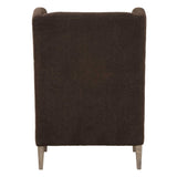 Serpentine Brown Fabric Accent Chair - Dark Brown by Uttermost - View 7