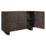 Phineas 3 Door Modern Cabinet Woodtone - Dark Brown by Uttermost - View 6
