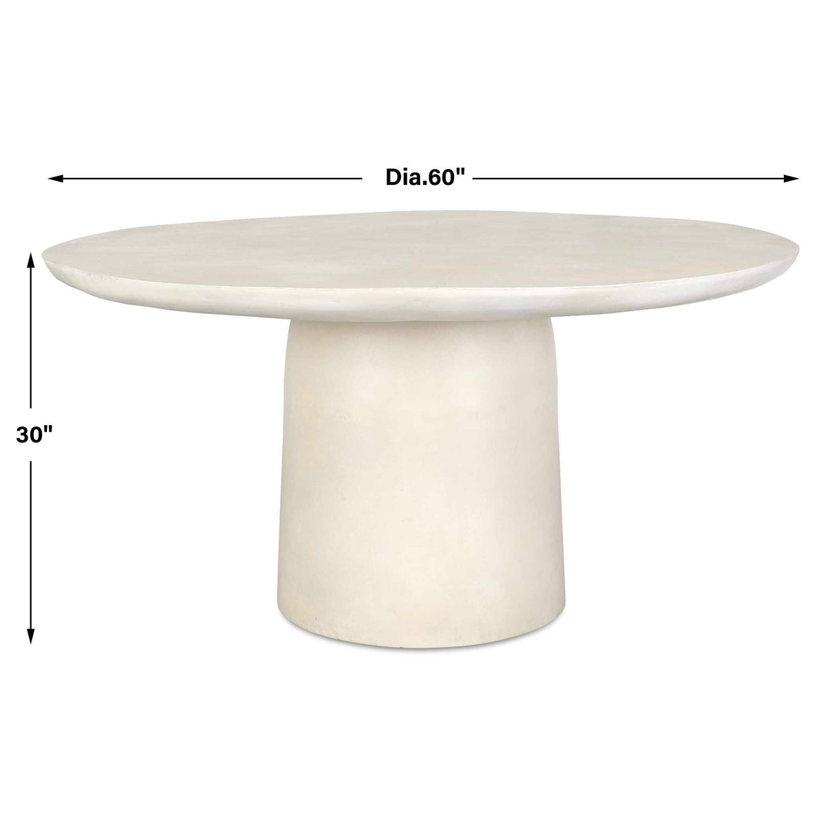 Madrone Outdoor Dining Table - White by Uttermost - View 6