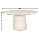 Madrone Outdoor Dining Table - White by Uttermost - View 6