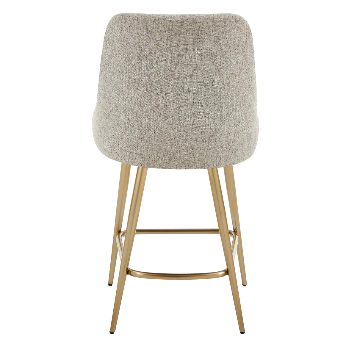 Bramwell Upholstered Counter Stool - Gray / Gold by Uttermost - View 6