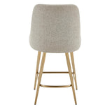 Bramwell Upholstered Counter Stool - Gray / Gold by Uttermost - View 6