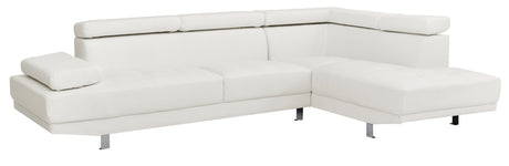 Riveredge G449-SC Sectional  ( Without Ottoman) , WHITE - sold by Home Elegance USA