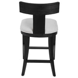 Idris Modern Wood Counter Stool Black & White - Black / White by Uttermost - View 5