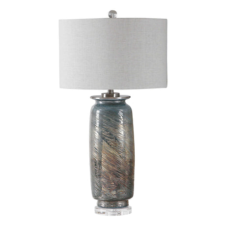 Olesya Swirl Glass Table Lamp - Blue / White by Uttermost - View 3