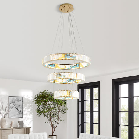 Boeseman's Colorful Chandelier // 3 Tiers, Round  | Finesse - Home Elegance USA