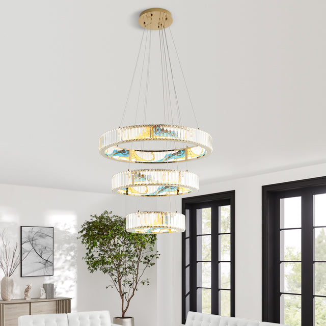 Boeseman's Colorful Chandelier // 3 Tiers, Round  | Finesse - Home Elegance USA