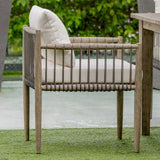 Borneo Outdoor Dining Chair - White / Dark Gray by Uttermost - View 3