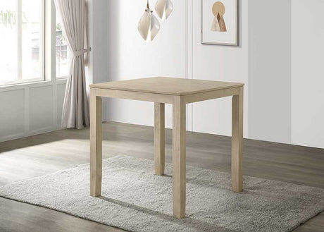 Beautiful Cream Color Counter Height 5Pc Dining Set Pub Height Square Dining Table Cream Upholstered Chair Dining Room Set Wooden - sold by Home Elegance USA