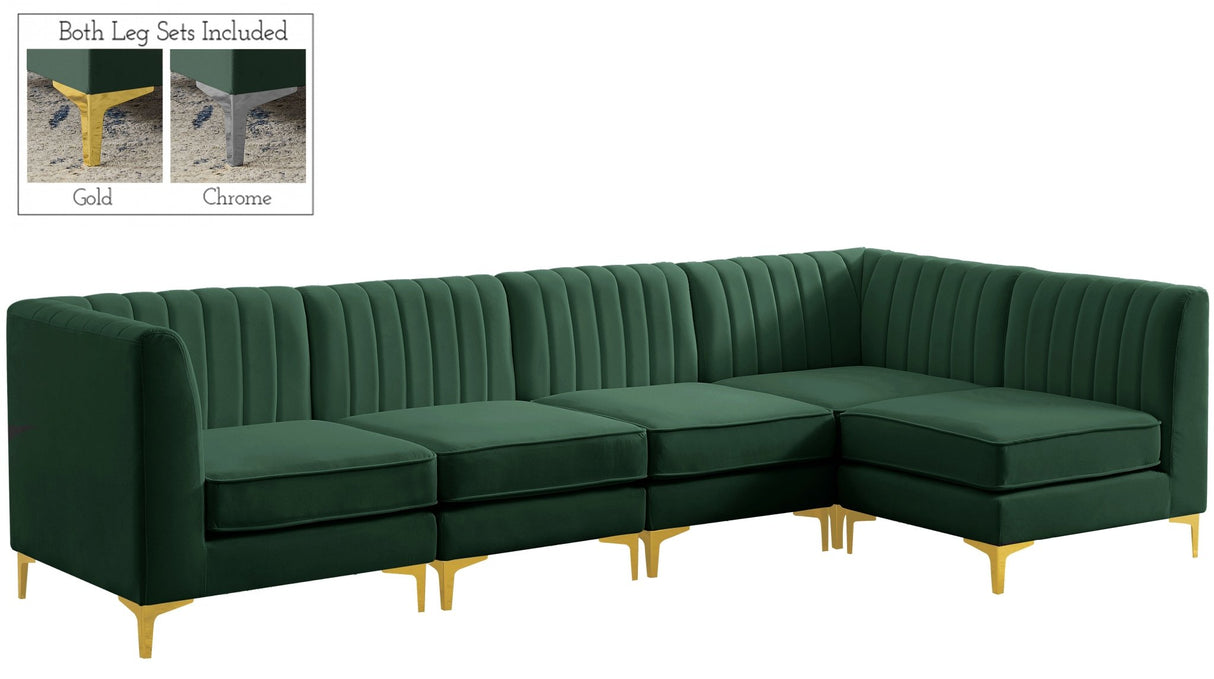 Alina - Modular Sectional - Green - 604Green - Sec5B - Home Elegance USA - 1