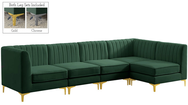 Alina - Modular Sectional - Green - 604Green - Sec5B - Home Elegance USA - 1