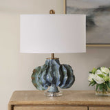 Ruffle Up Table Lamp - Blue by Uttermost - View 3