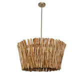 Rhea 4 Light Wood Branch Chandelier Woodtone - Light Brown by Uttermost - View 6