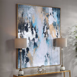 Stormy Seas Seas Hand Painted Canvas - Blue by Uttermost - View 6