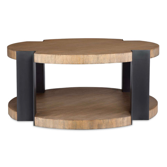 Loana Industrial Coffee Table - Light Brown / Black by Uttermost - View 1