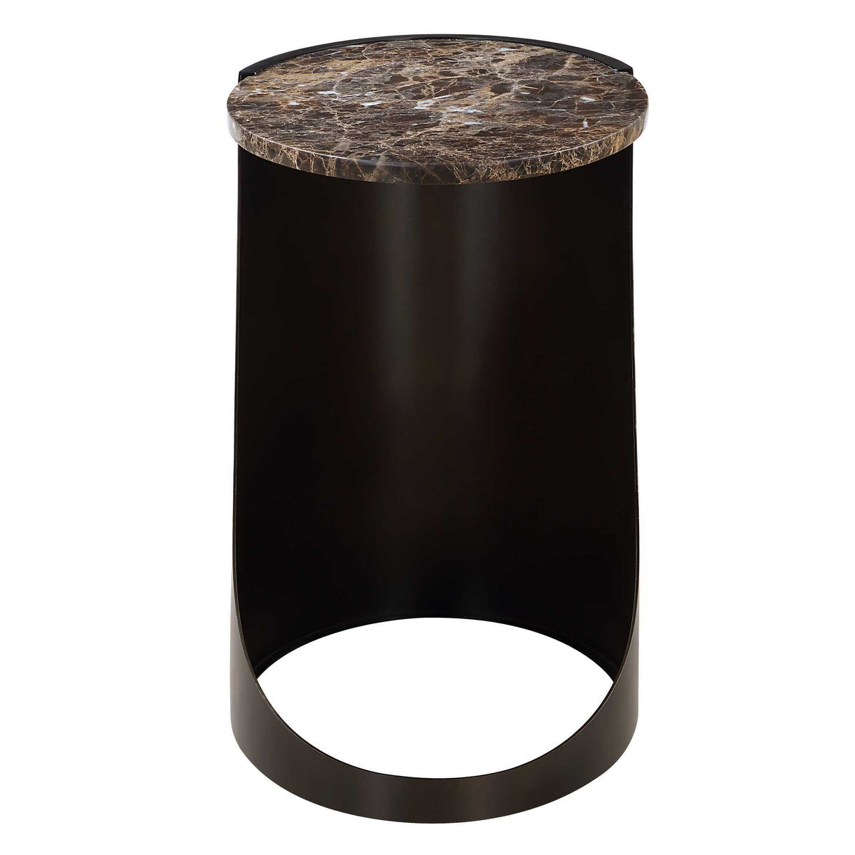 Welling Modern Metal Side Table - Black / Dark Brown by Uttermost - View 4
