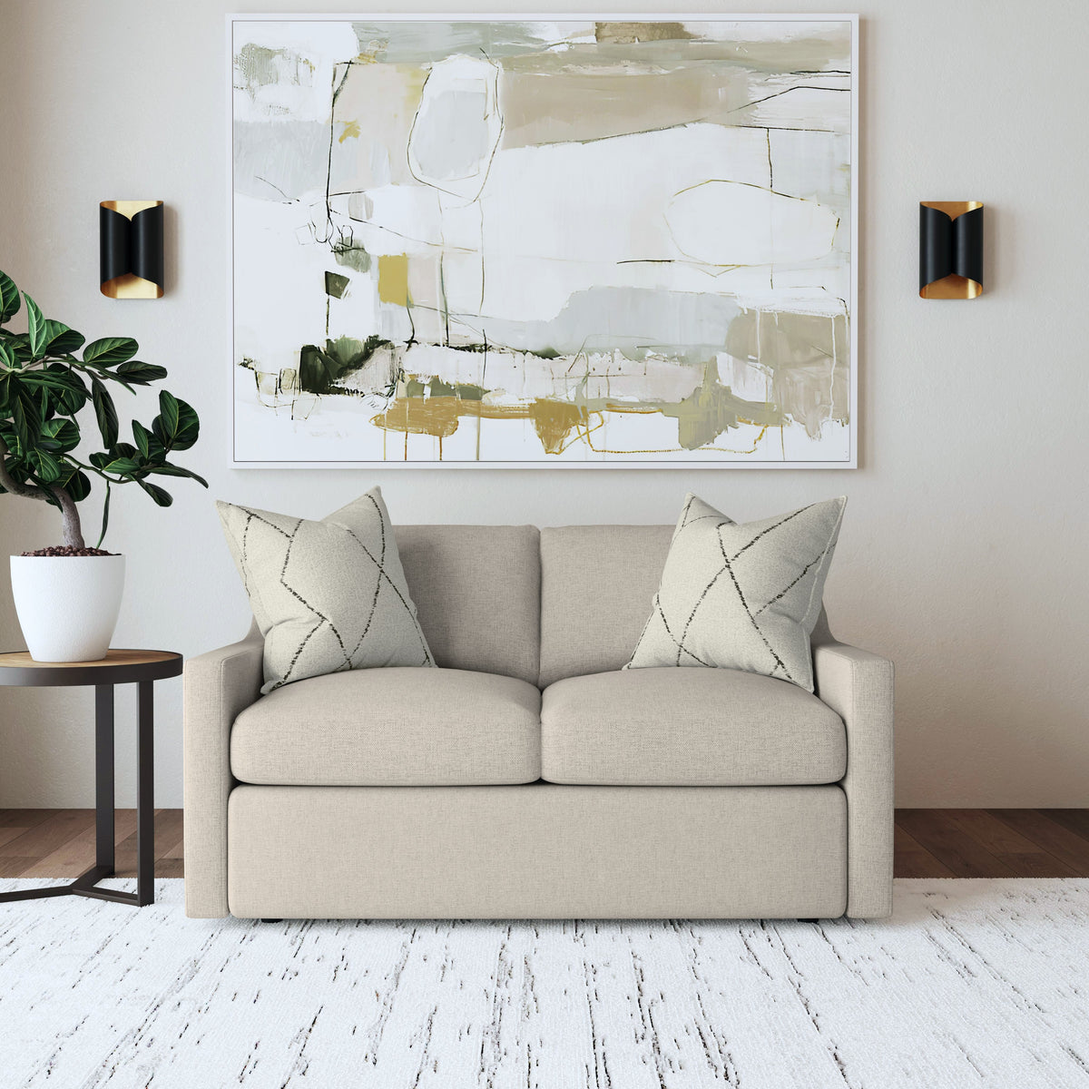 Sky Fabric Upholstered Loveseat | Flexsteel